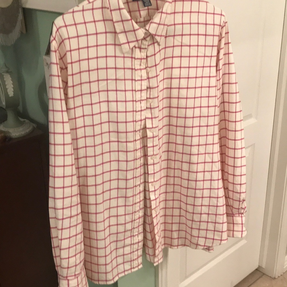 Hot pink/ pinkish purple soft button up shirt